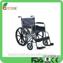Extra width and adjustable seat high steel manual wheelchair